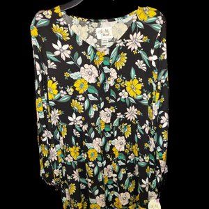 Colorful Planet Long Sleeve Floral Dress Girl's Size 10/12